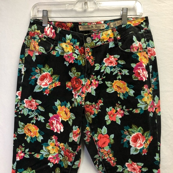 Women Vanilla Star Jeans Floral skinnies, 4 - Picture 5 of 8